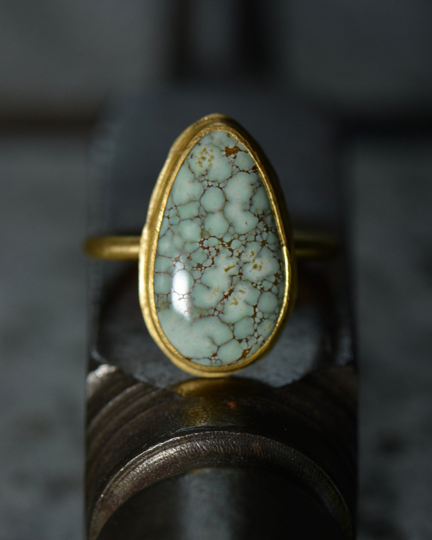 Miss Moffet Variscite Statement Ring | Handcrafted 18k Solid Gold