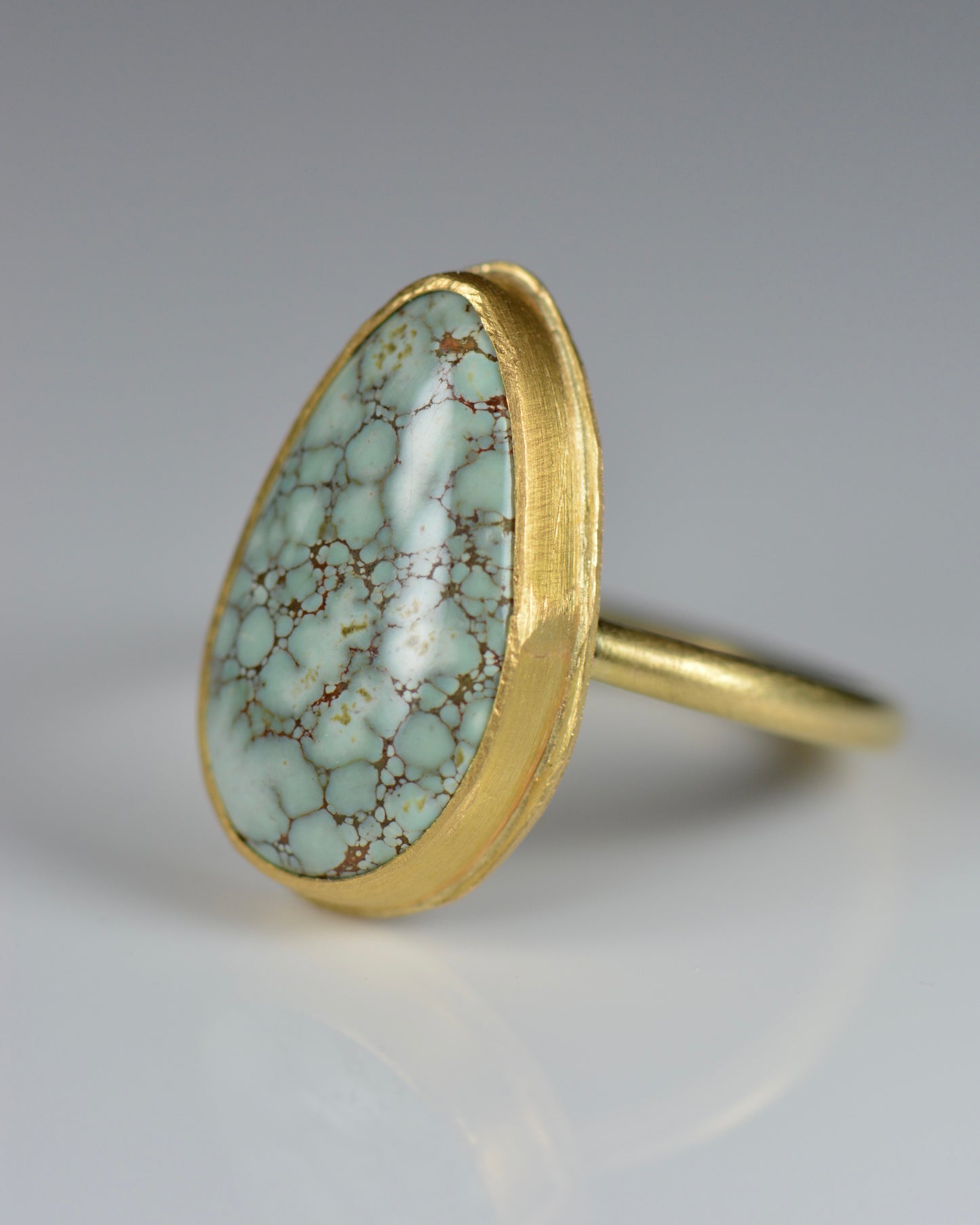 Miss Moffet Variscite Statement Ring | Handcrafted 18k Solid Gold