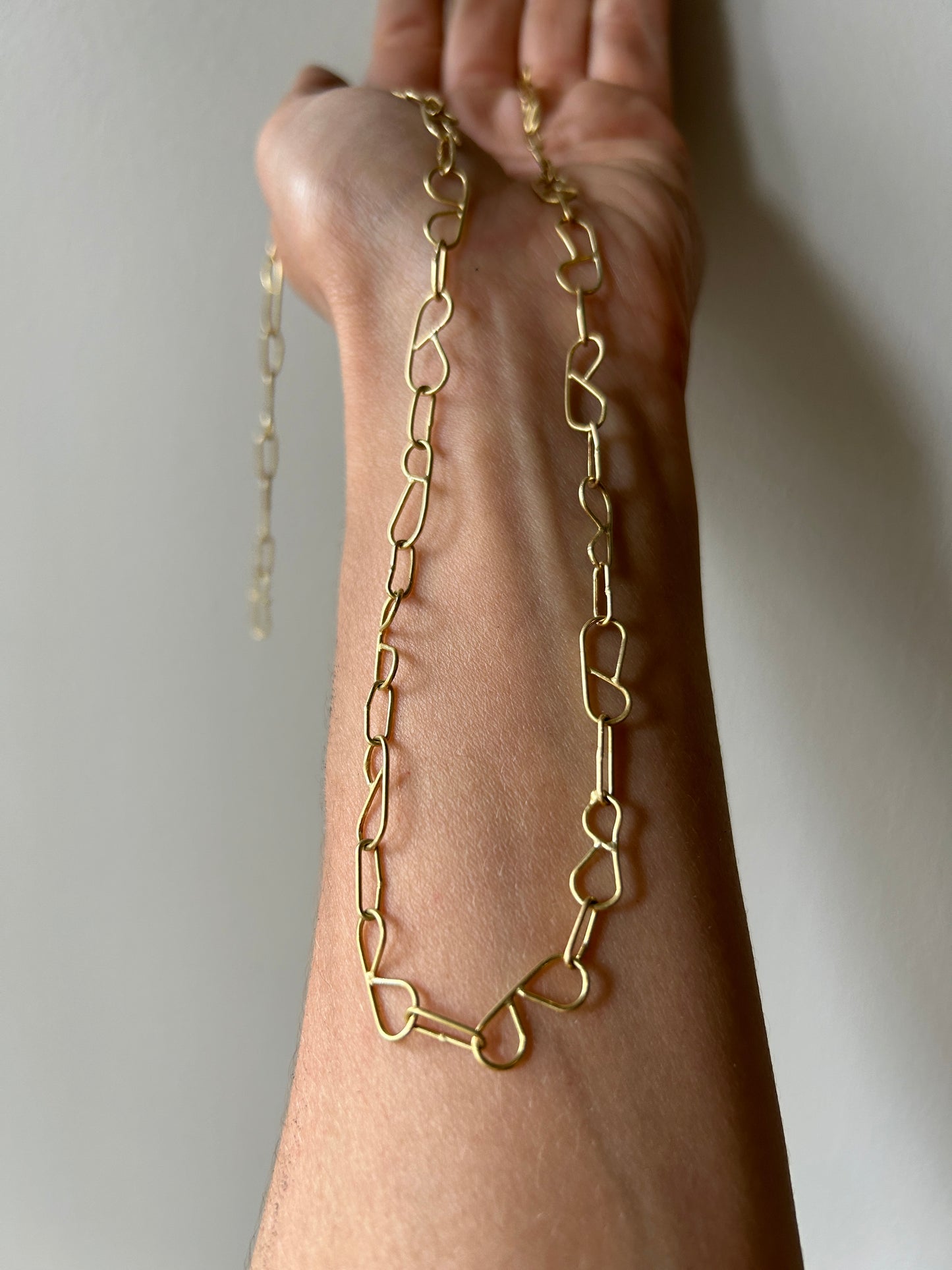 Gold Mini 'B' Chain Necklace