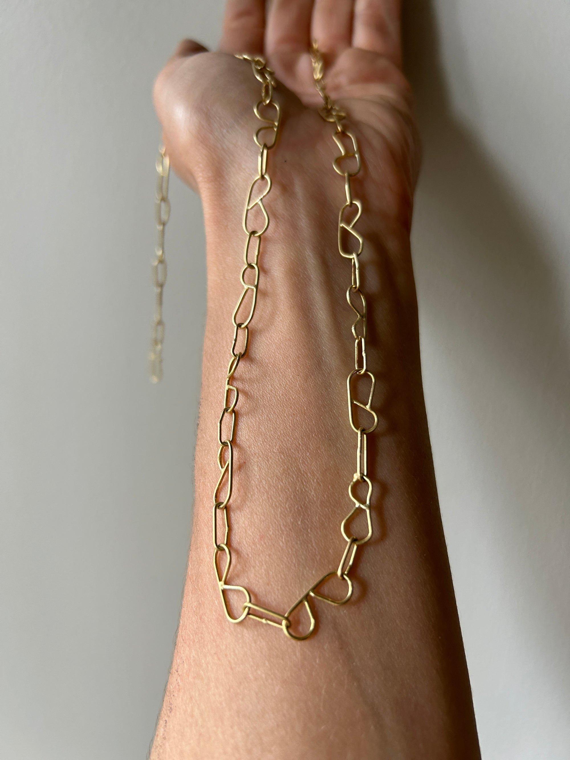 Gold 'B' Chain Necklace