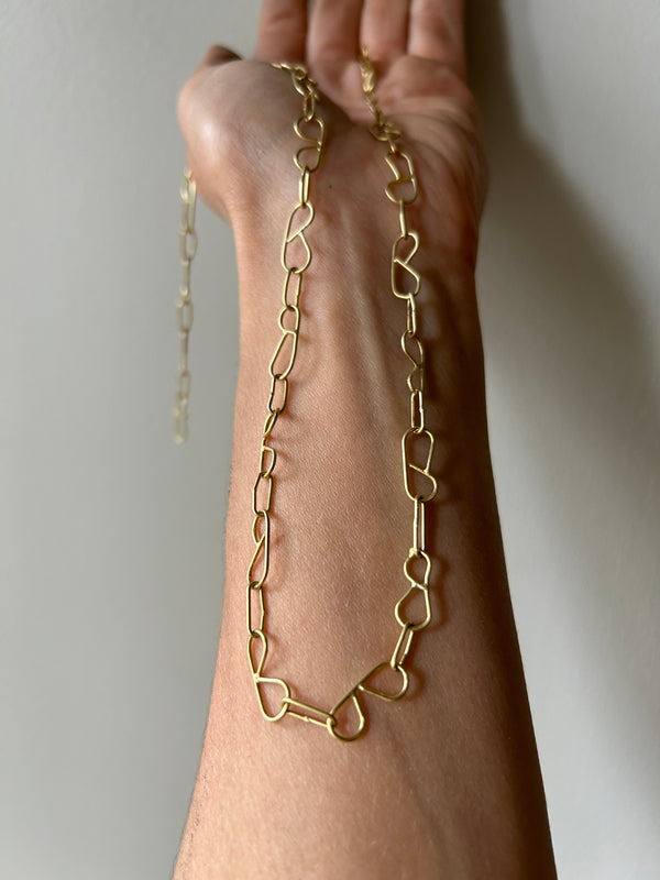 Gold 'B' Chain Necklace
