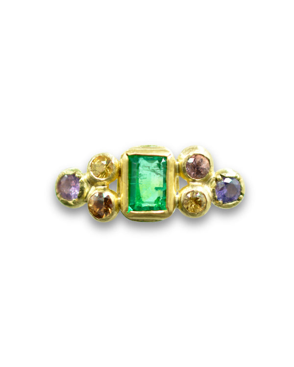 Emerald Bow Ring | Handcrafted 18k & 22k Gold