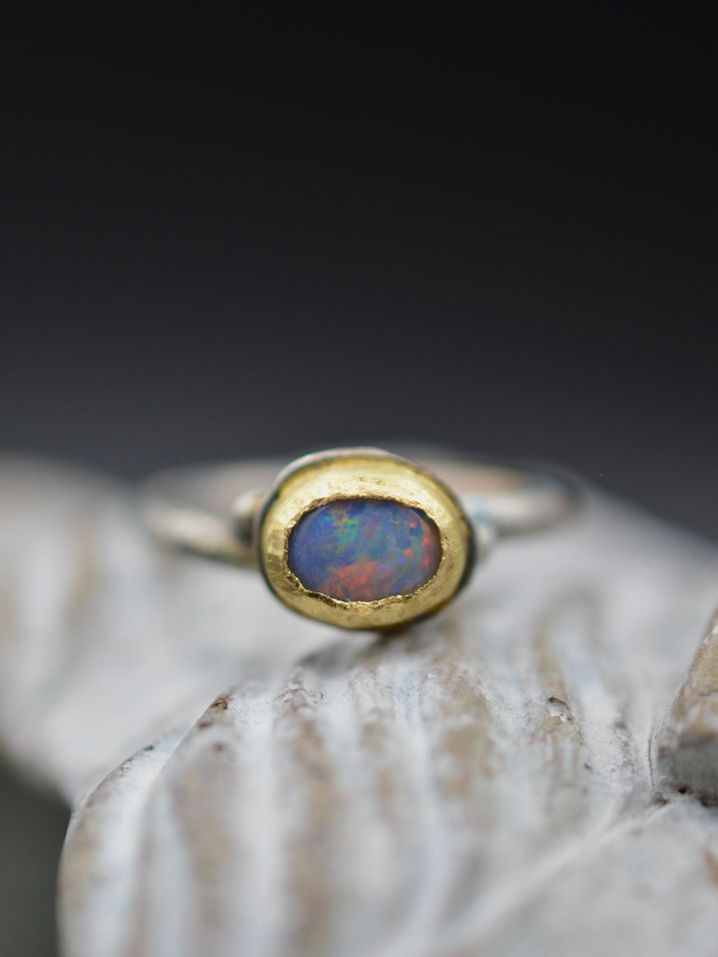 Opal Vine Stacker Ring I
