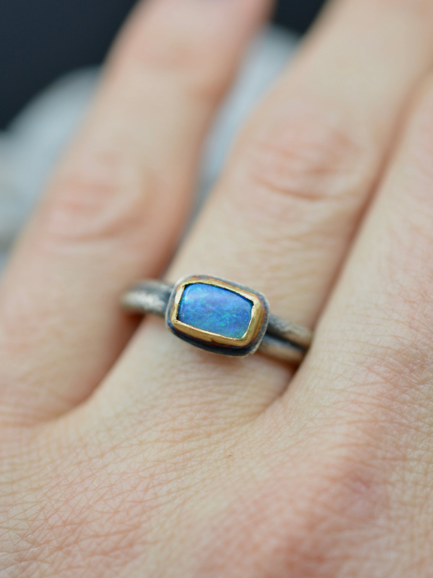 Opal Vine Stacker Ring II