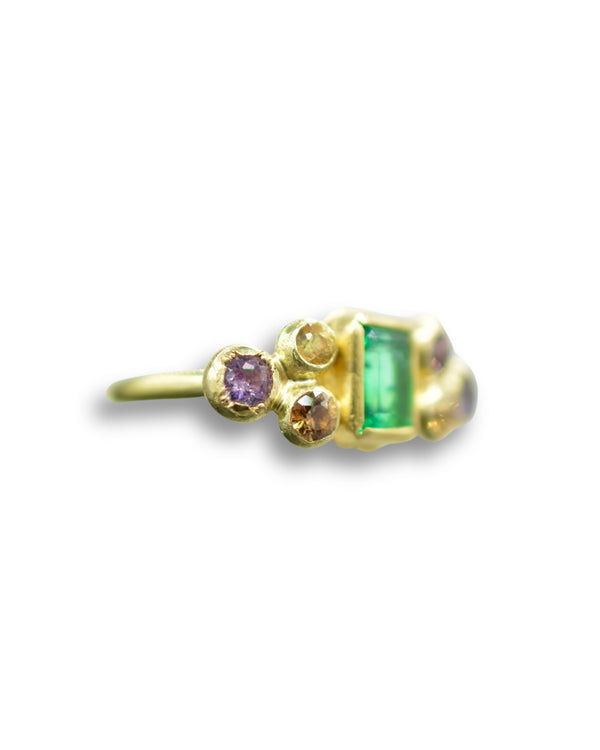 Emerald Bow Ring | Handcrafted 18k & 22k Gold