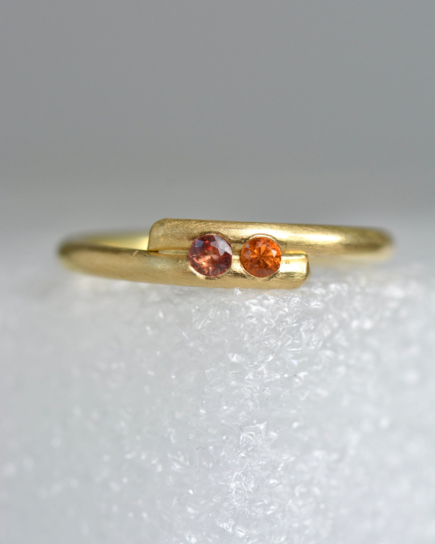 Gemstone Vine Ring 18k Solid Gold