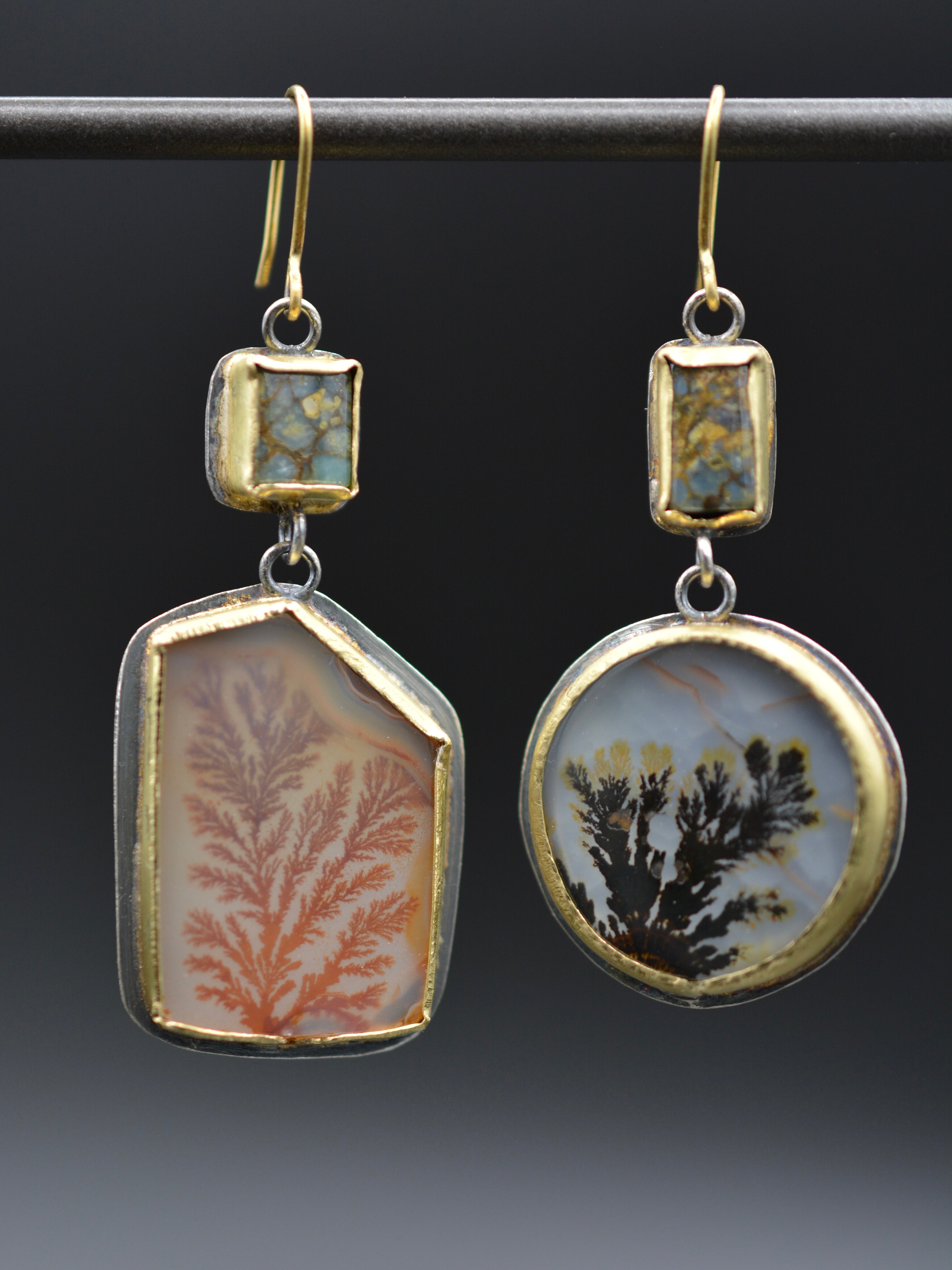 Dendritic on sale agate earrings