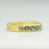 Doppia V Gemstone Ring, Montana Sapphires