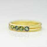 Doppia V Gemstone Ring, Montana Sapphires