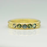 Doppia V Gemstone Ring, Montana Sapphires