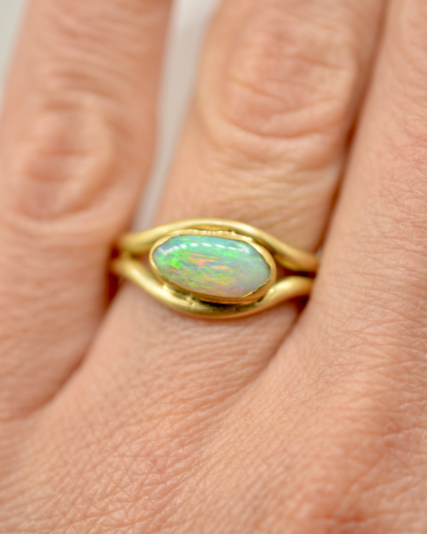 Opal Curve Ring