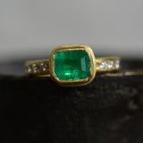 Colombian Emerald & Canadian Diamond Ring