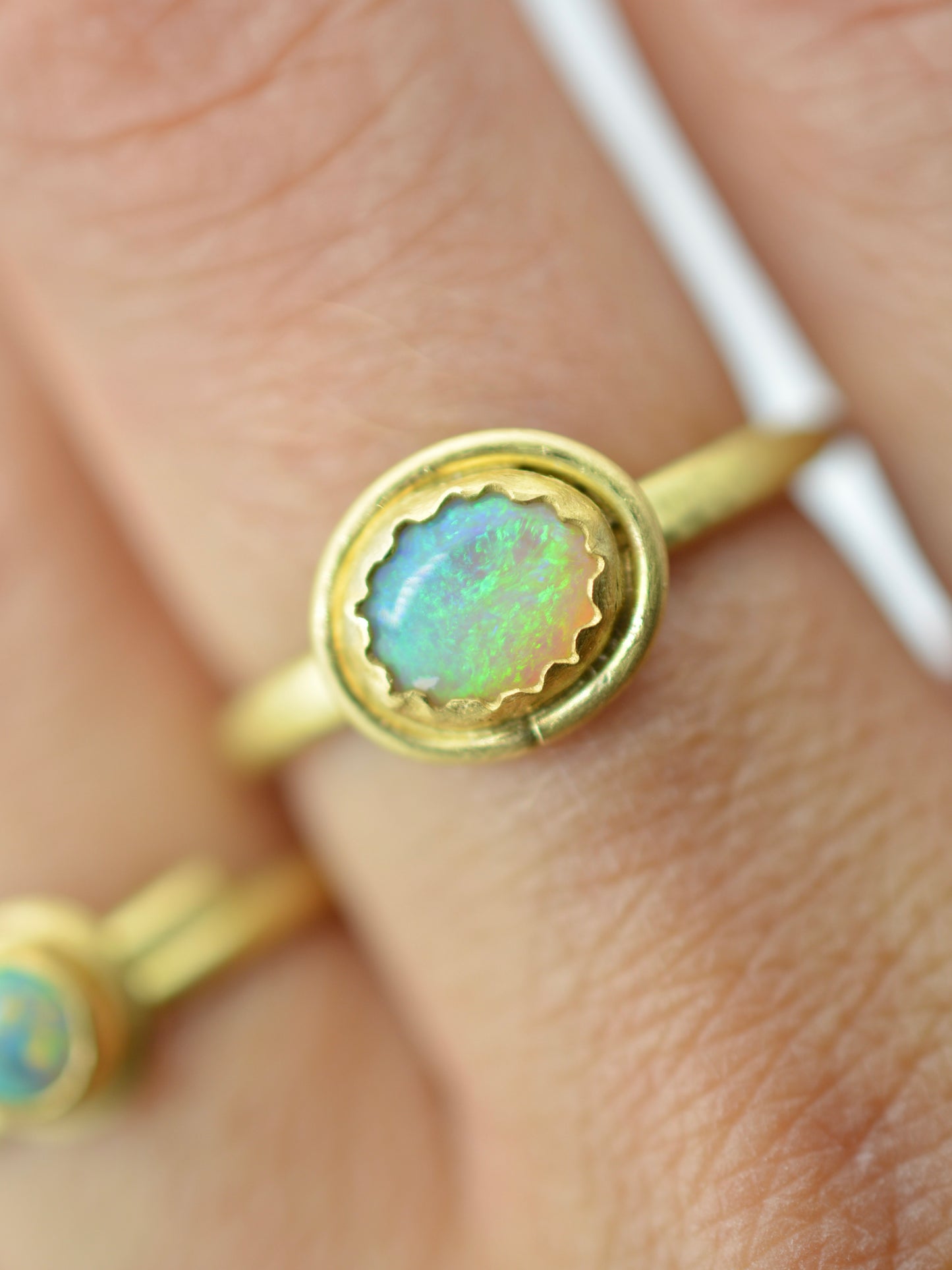 Opal Petal Ring