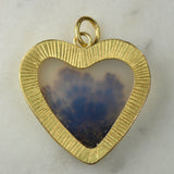 Black Dendritic Agate Heart & Opal Beaded Necklace