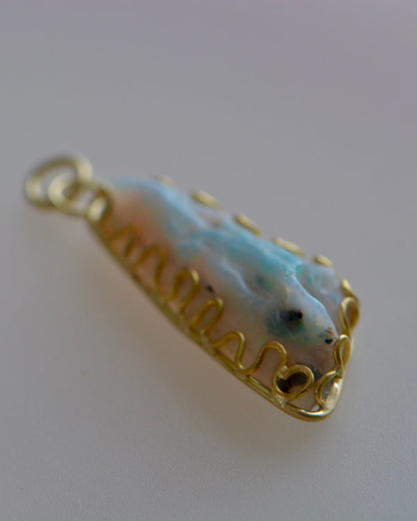 Opal Specimen Squiggle Pendant II