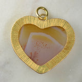 Creamsicle Dendritic Agate Heart Pendant