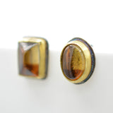 Cognac Bi-Colour Topaz Stud Earrings