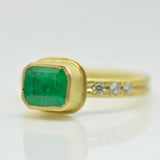 Colombian Emerald & Canadian Diamond Ring