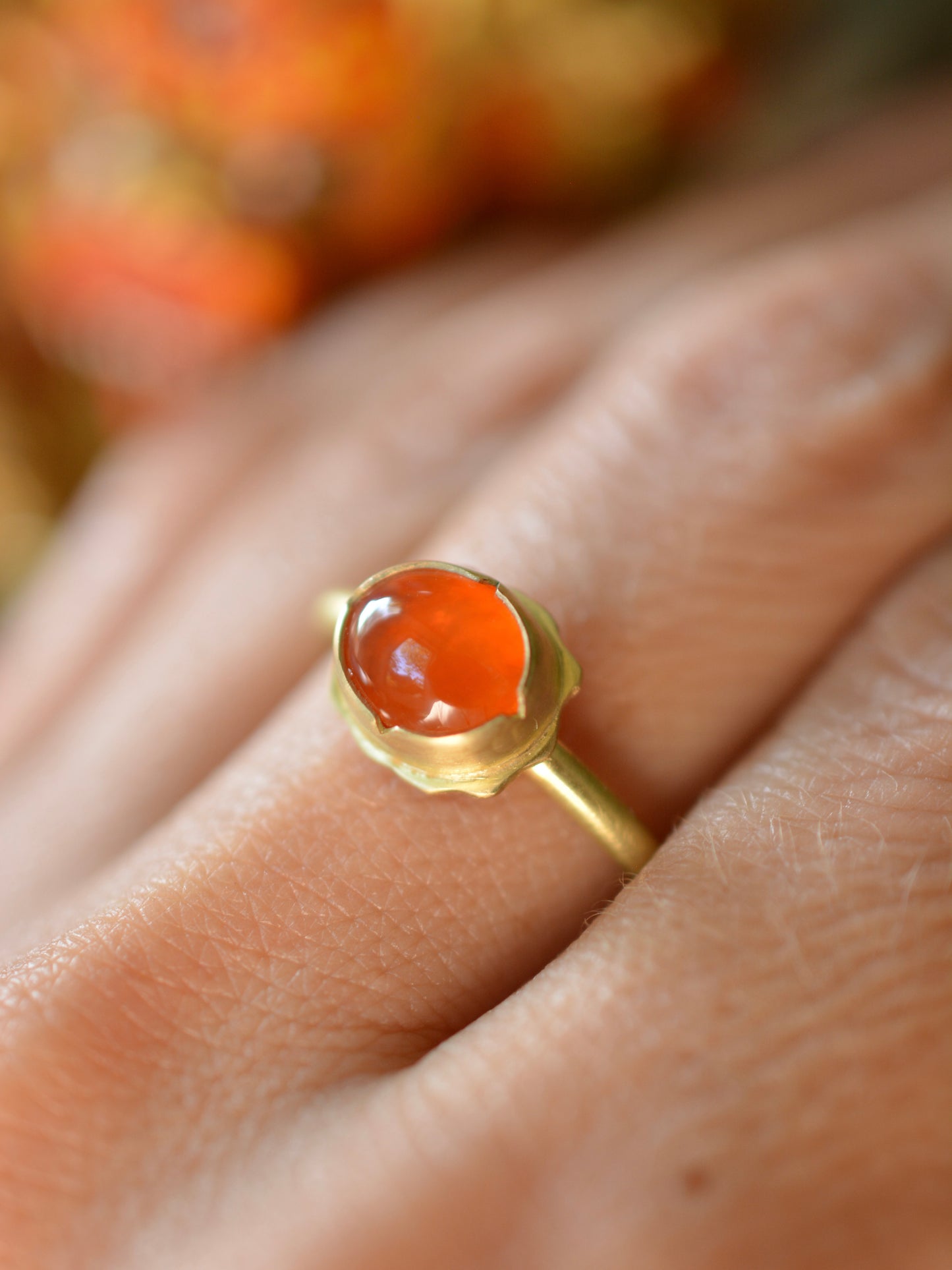 Mexican Fire Opal Ring