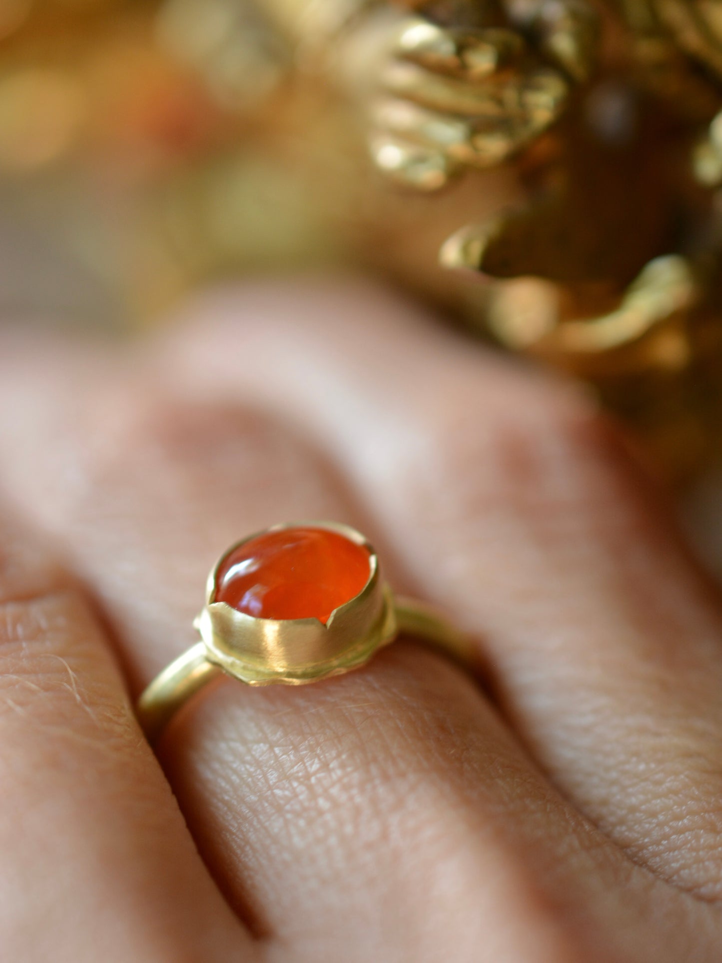 Mexican Fire Opal Ring