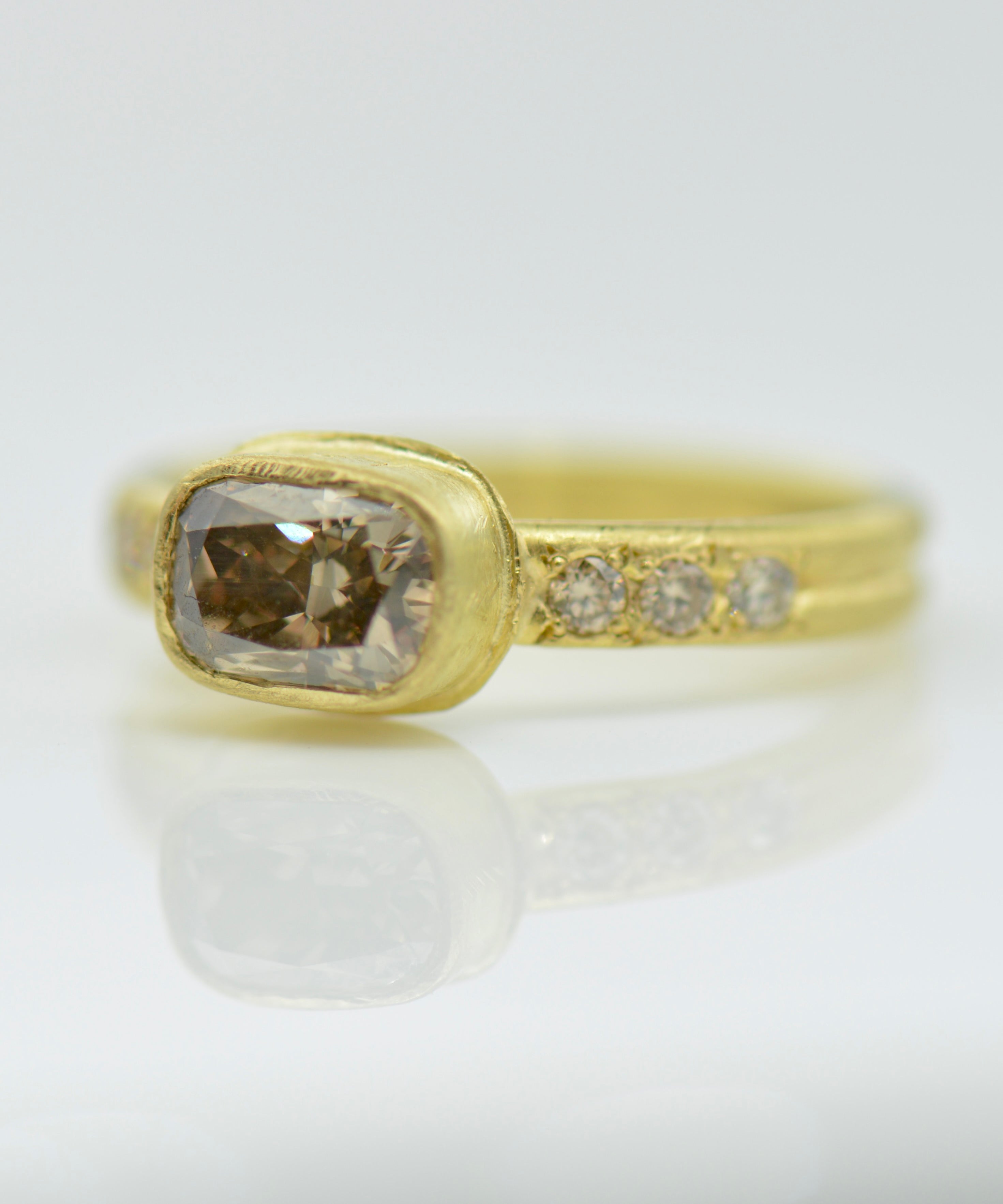 Canadian Champagne Diamond Solitaire Ring 1.13ct