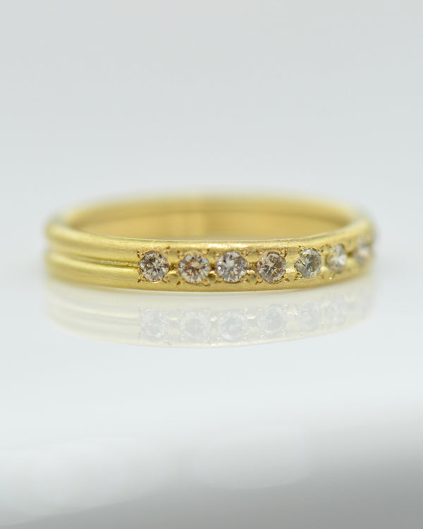 Canadian Diamond Half Moon Ring | Handcrafted 18k Gold