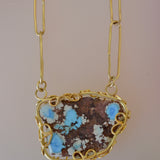 Lavender Turquoise Squiggle Necklace