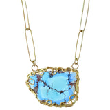 Lavender Turquoise Squiggle Necklace