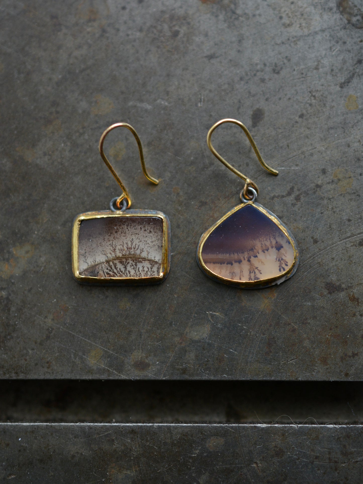 Zen Dendritic Agate Earrings