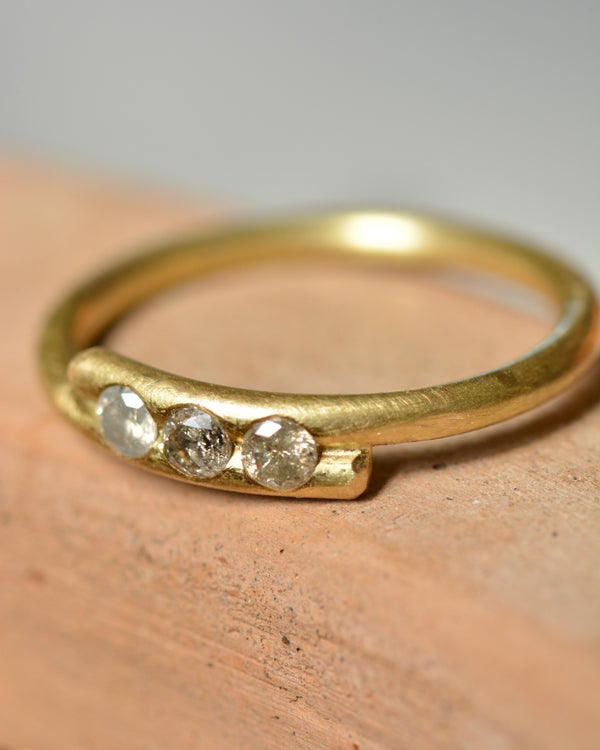Diamond Vine Ring | Handcrafted 18k Gold