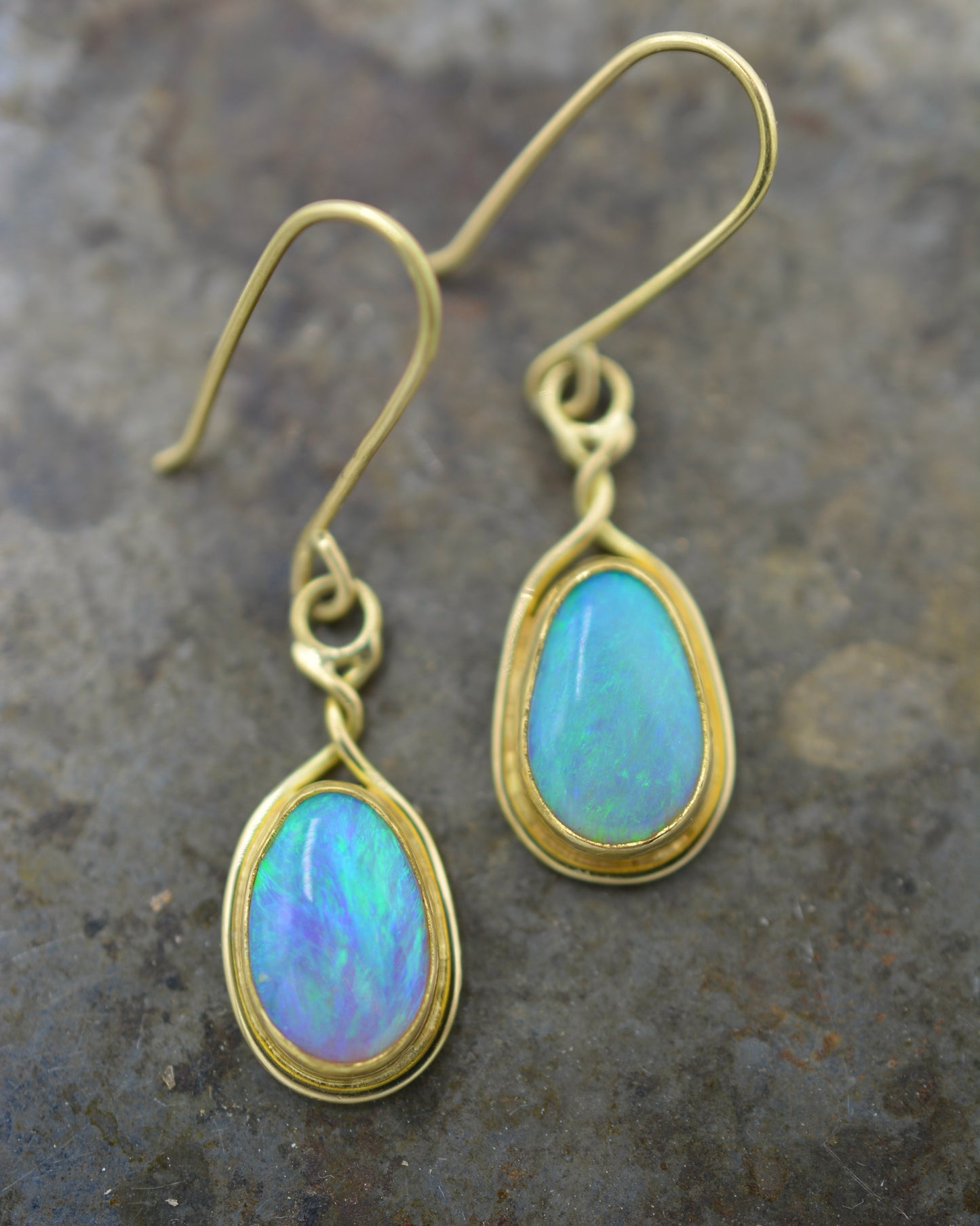 Opal Twist Drop Earrings