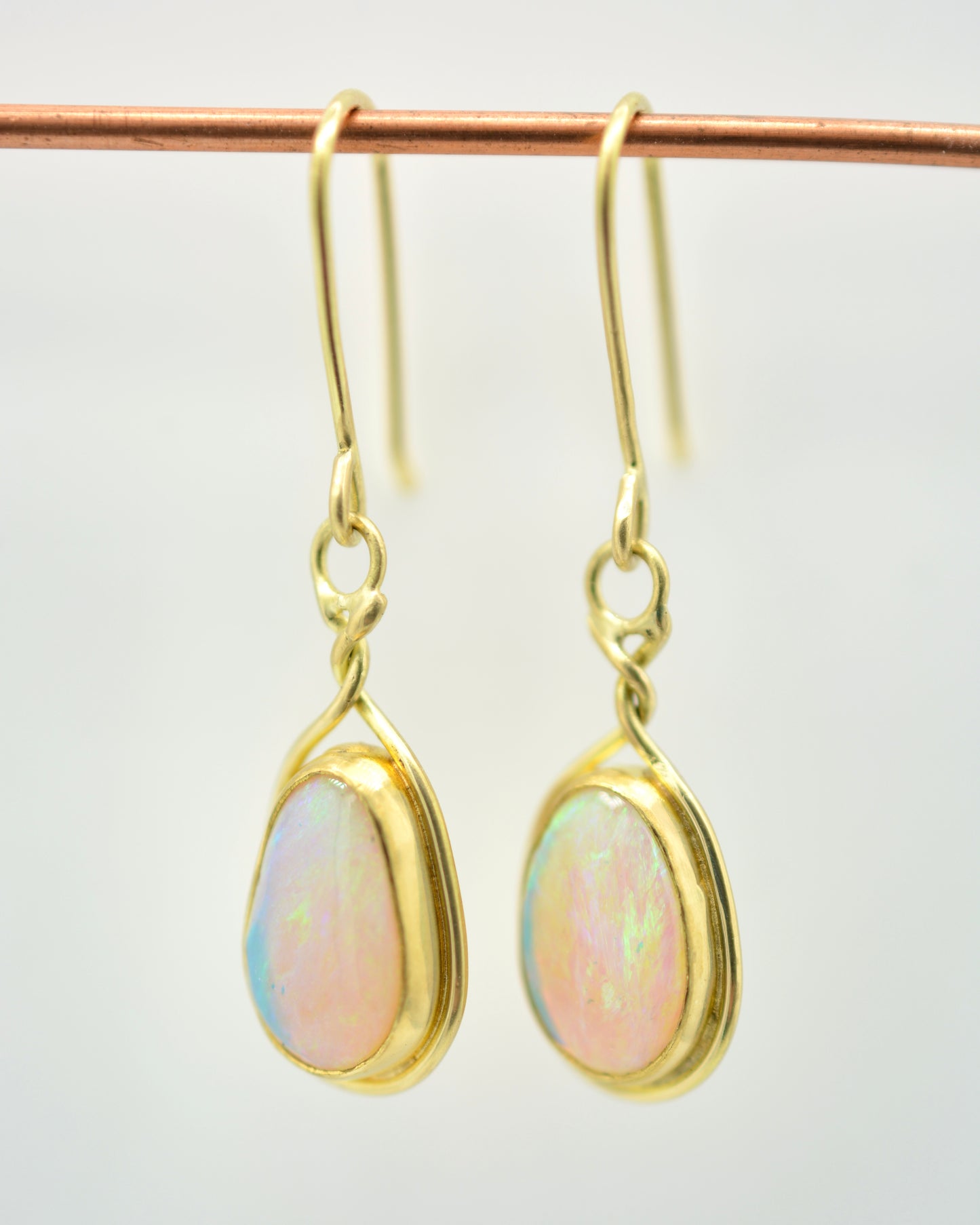 Opal Twist Drop Earrings