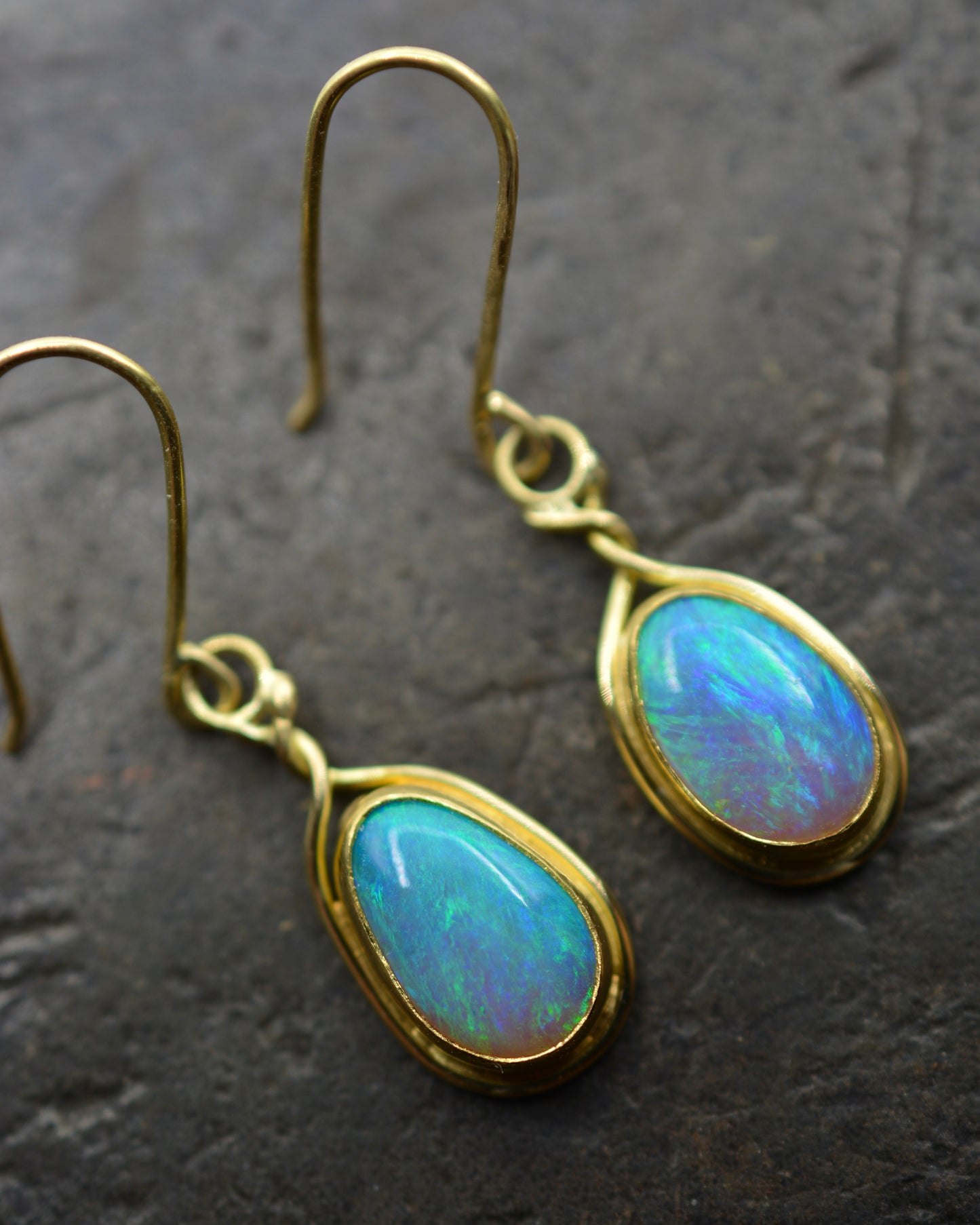 Opal Twist Drop Earrings