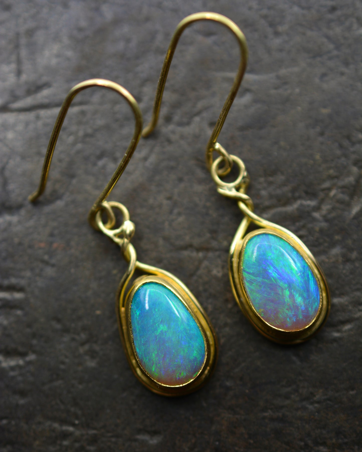 Opal Twist Drop Earrings