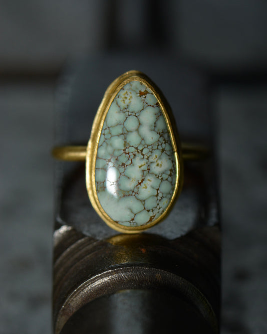 Miss Moffet Variscite Statement Ring | Handcrafted 18k Solid Gold