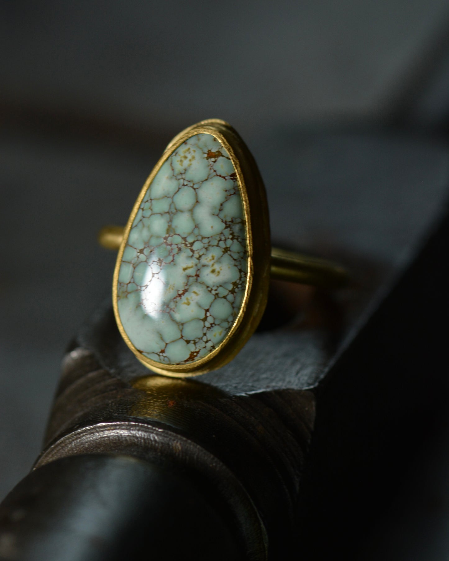 Miss Moffet Variscite Statement Ring | Handcrafted 18k Solid Gold