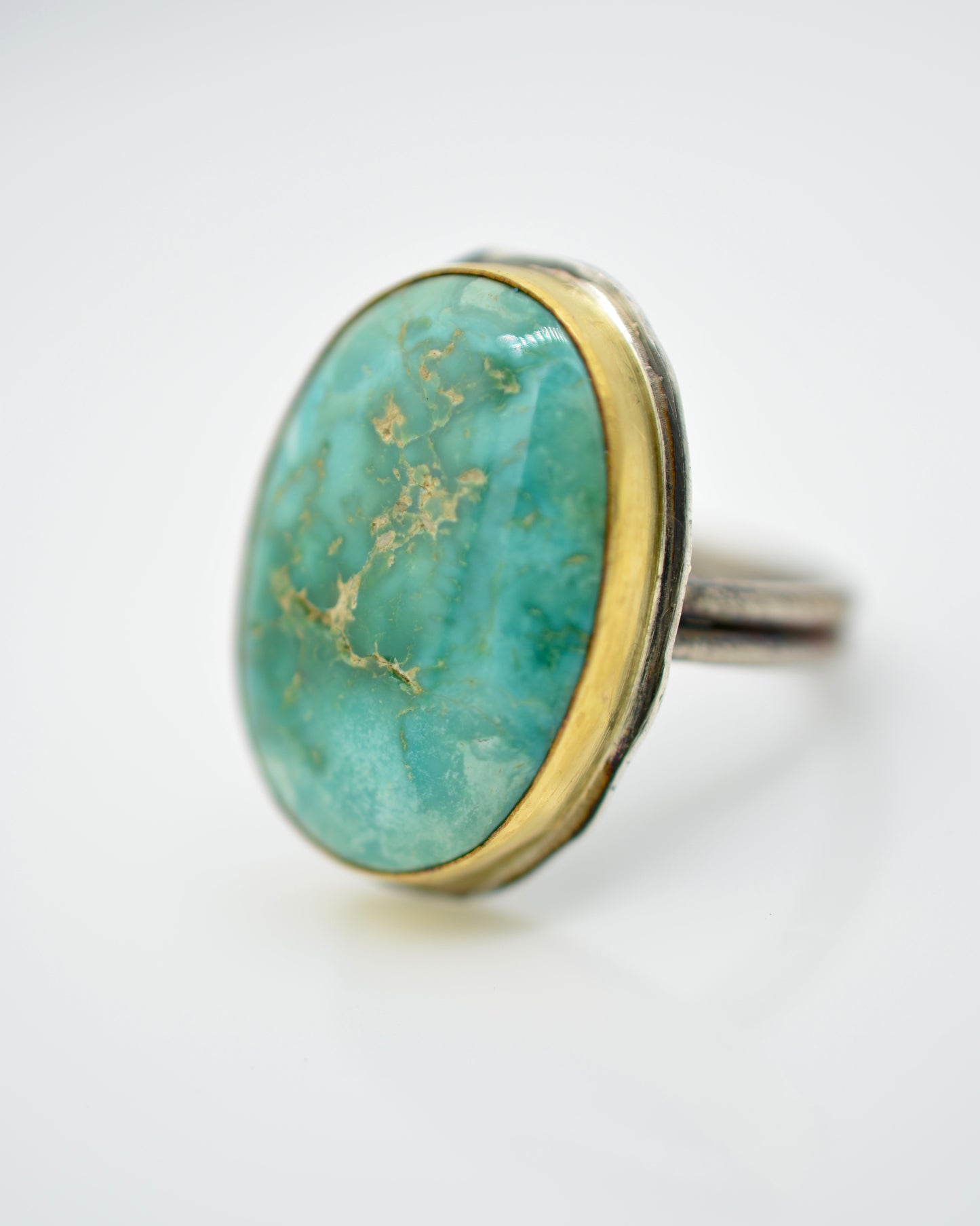 Easter Blue Turquoise Statement Ring