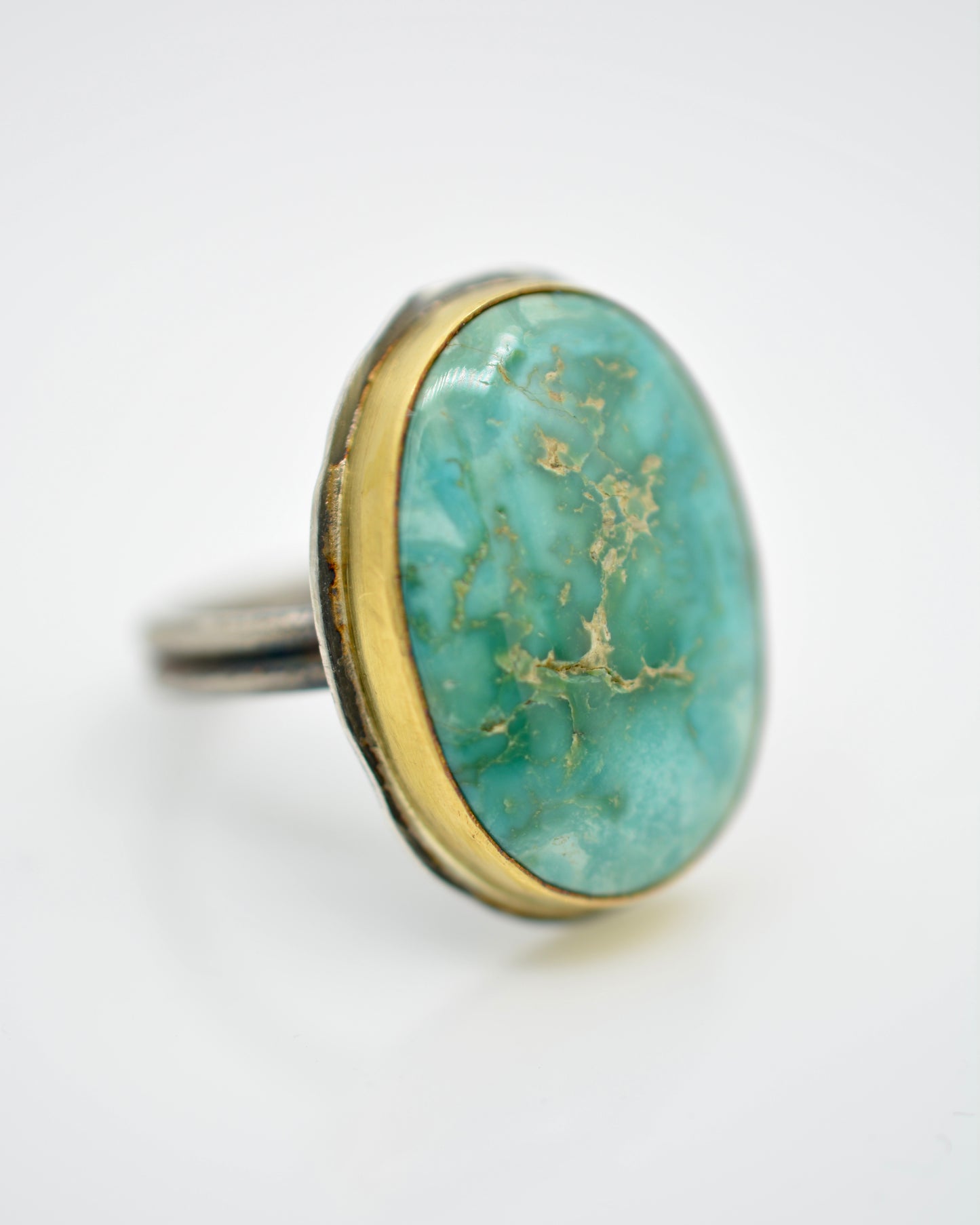 Easter Blue Turquoise Statement Ring