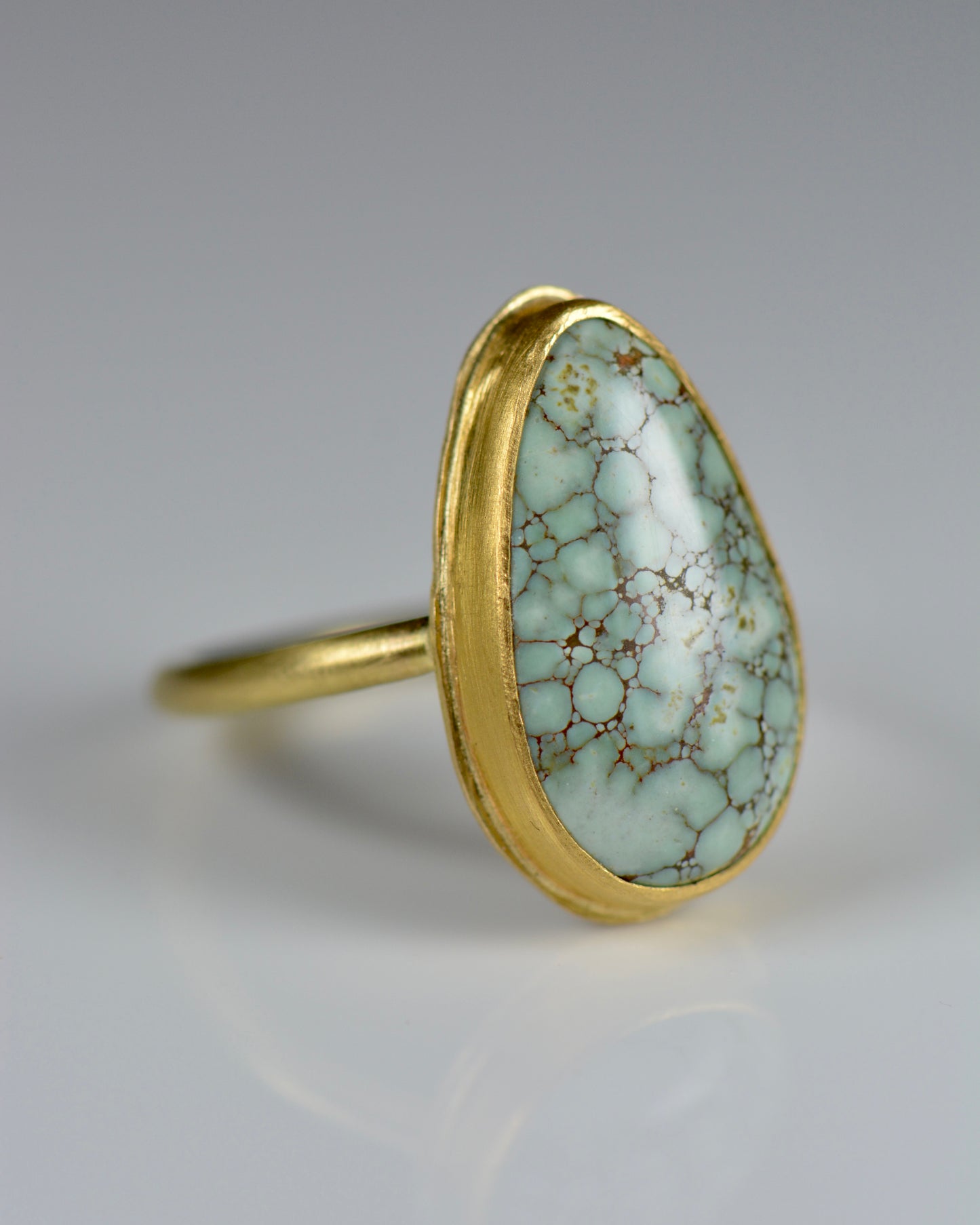 Miss Moffet Variscite Statement Ring | Handcrafted 18k Solid Gold