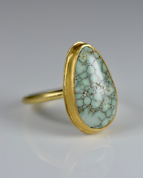 Miss Moffet Variscite Statement Ring | Handcrafted 18k Solid Gold