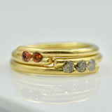 Gemstone Vine Ring 18k Solid Gold