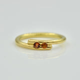 Gemstone Vine Ring 18k Solid Gold
