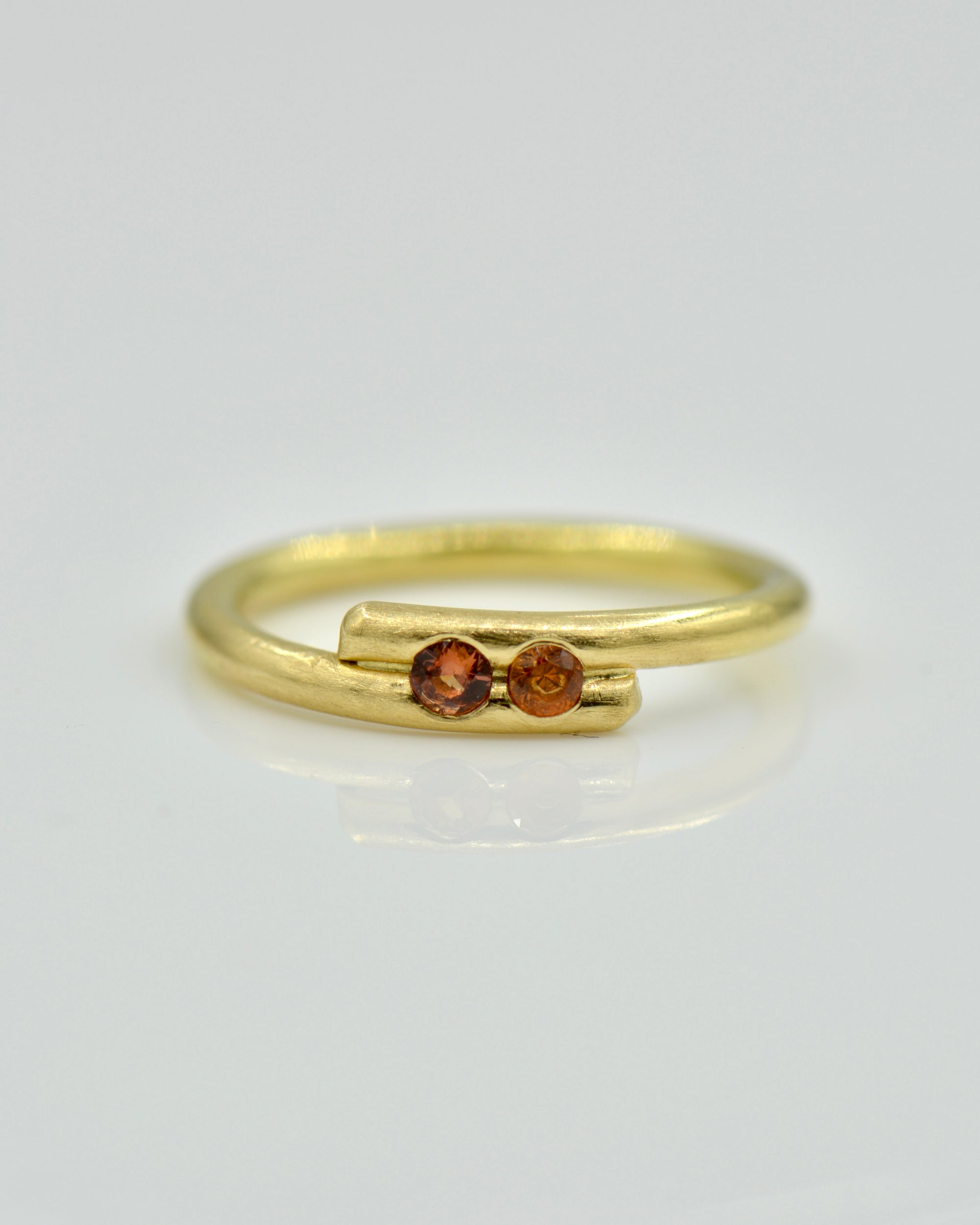 Gemstone Vine Ring 18k Solid Gold