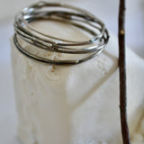 Silver Vine Bangle Stack