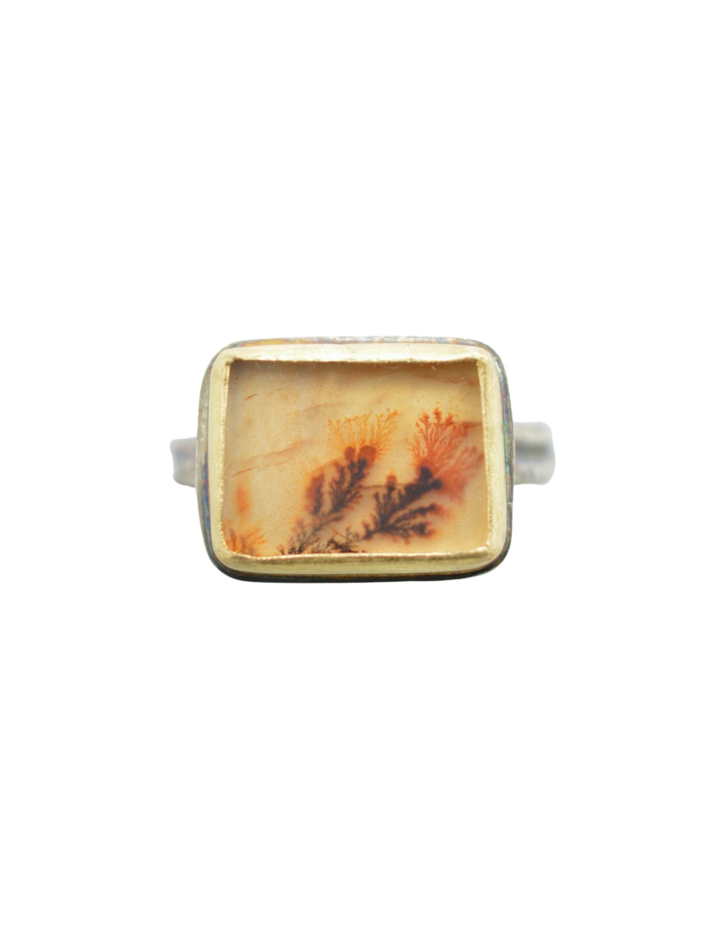 Dendritic Agate Vine Ring Rectangle