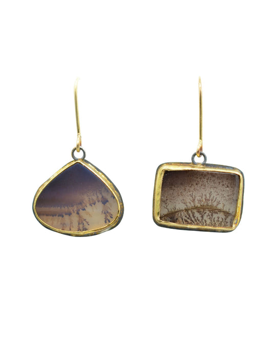 Zen Dendritic Agate Earrings