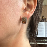 Cognac Bi-Colour Topaz Stud Earrings