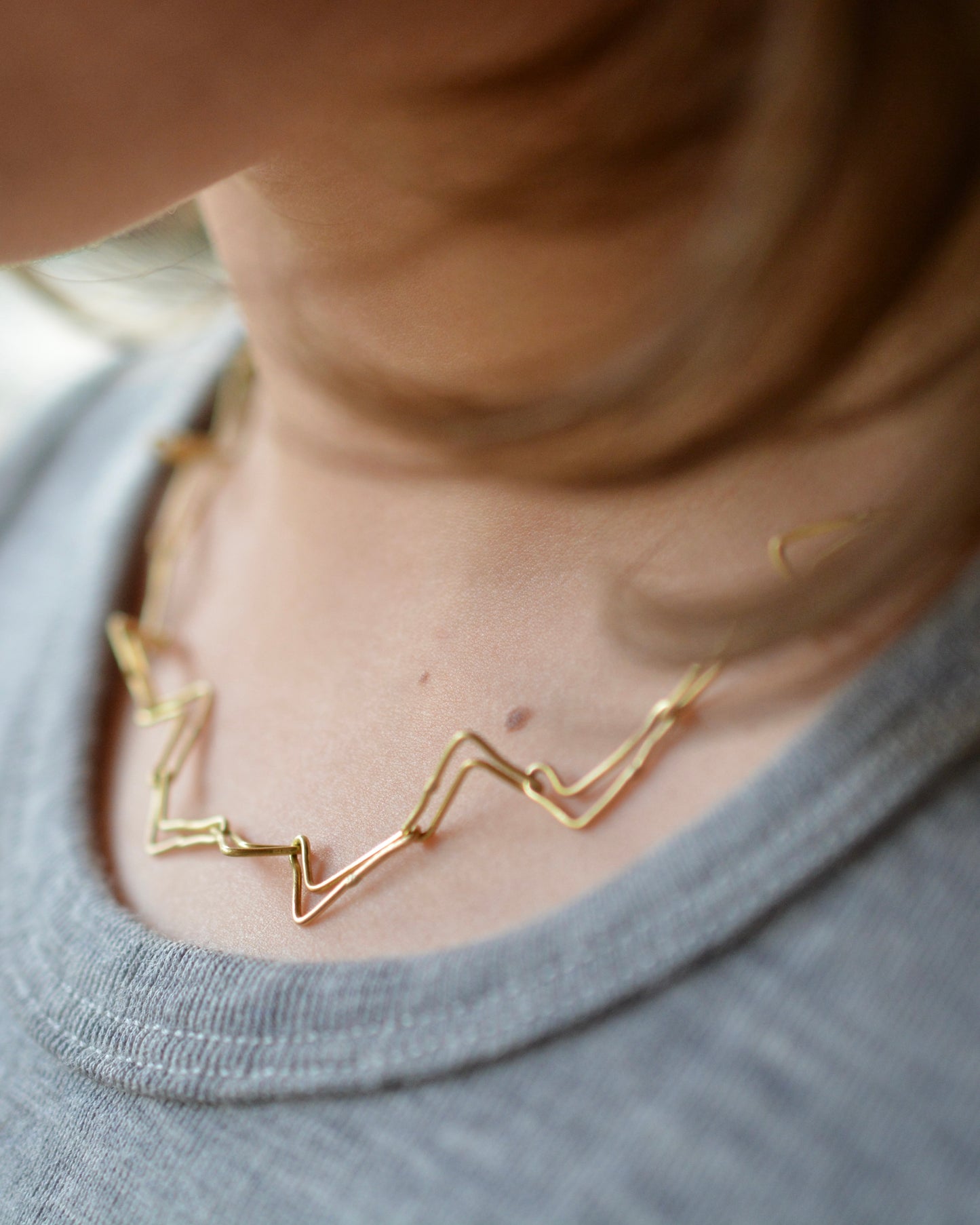 Gold Mini 'L' Chain Necklace