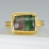 Watermelon Bicolour Tourmaline Ring