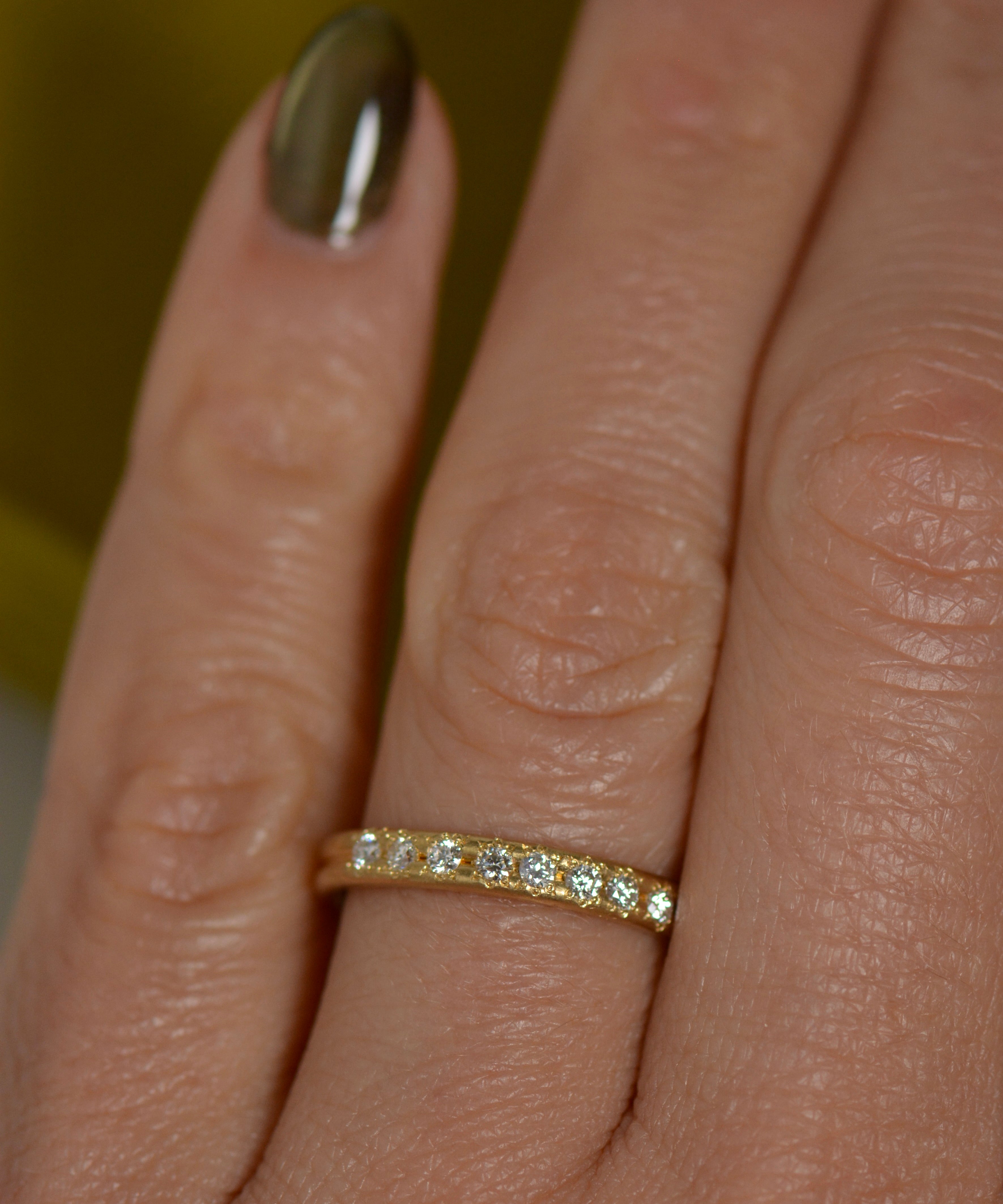 Canadian Diamond Half Moon Ring